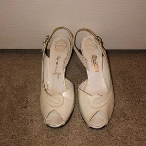 Vintage 1950s White Heels